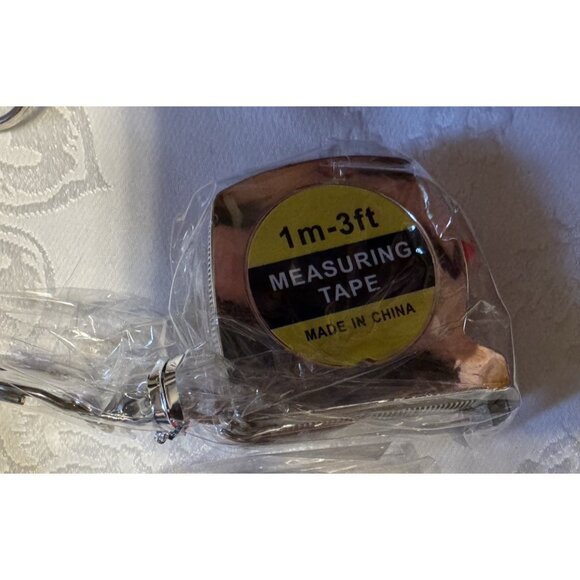 Retractable Ruler Tape Measure Mini Portable Pull Ruler Keychain 1m/3ft NEW - Picture 6 of 6
